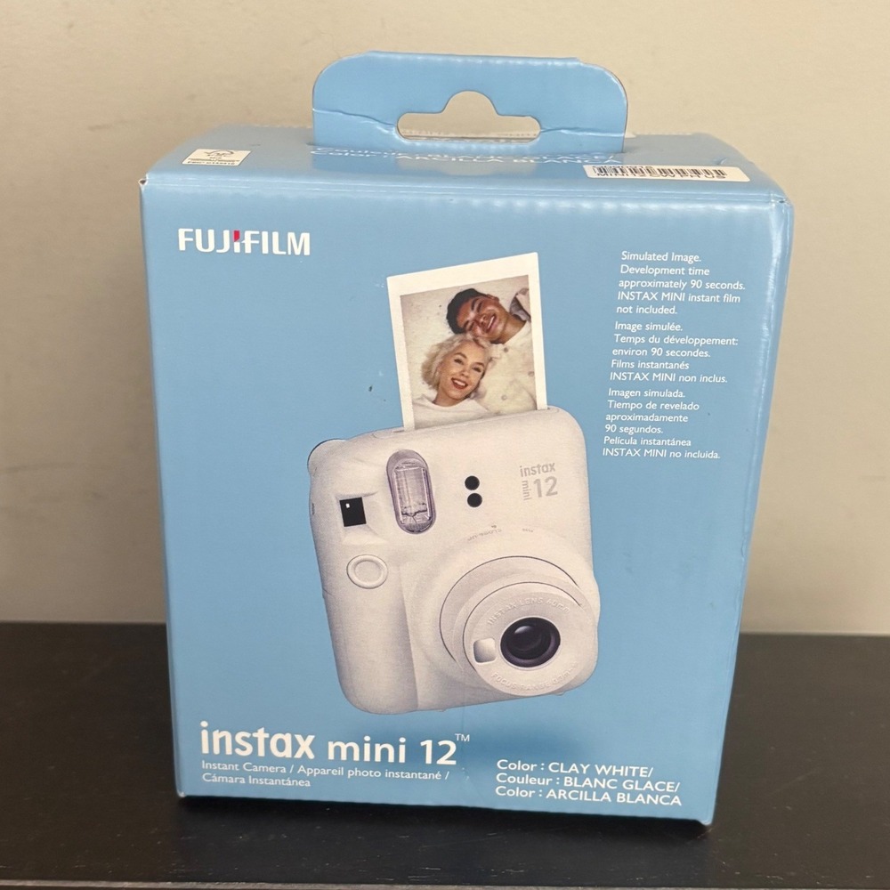 Fujifilm Instax Mini 12 Instant Film Camera | Clay White | NEW in Box